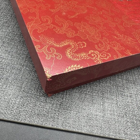 Vintage Chinese Chopsticks Set 5 Pairs w/ Duck Holders Wood & Metal Gift Box - Picture 7 of 9